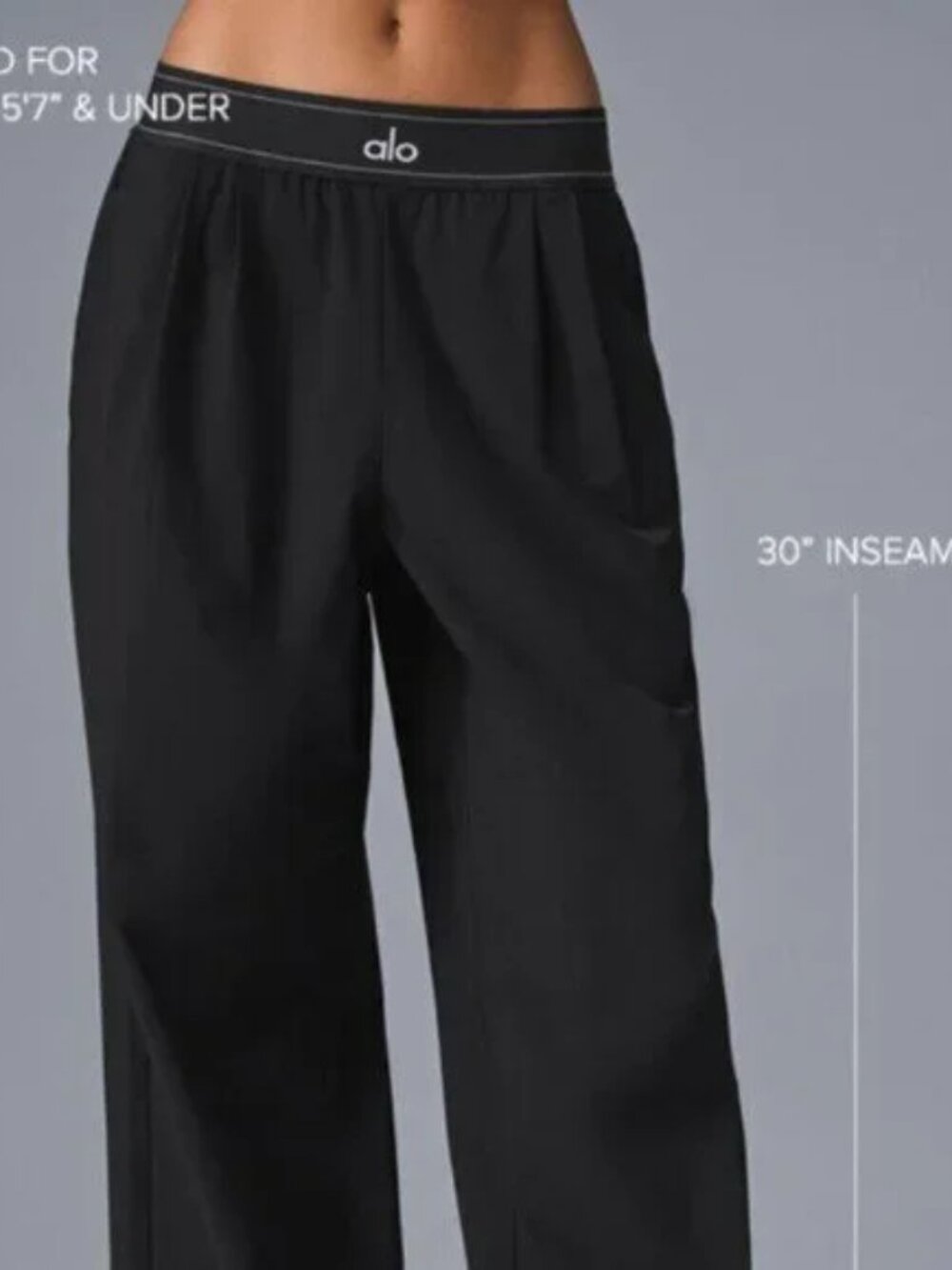 🆕Alo Yoga Suit Up Trouser Black Regular🖤 Loose Fit Pants - Picture 12 of 13